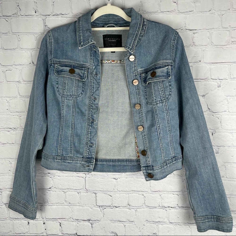 SANCTUARY LOS ANGELES classic button denim jean jacket - size S